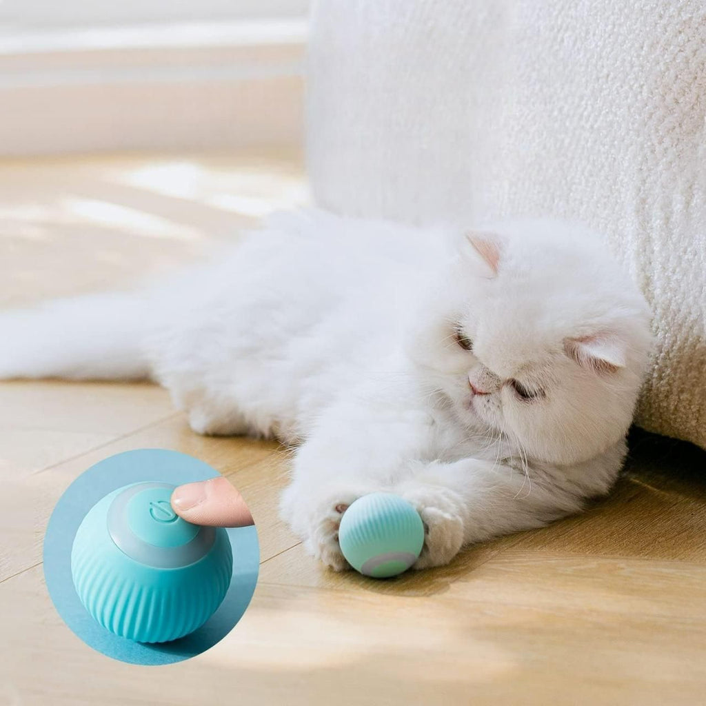 Rotating Cat Toy Ball - Interactive Rechargeable 360° LED Chase Ball