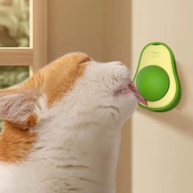 Catnip Filled Mint Avocado Toy Ball for Cats
