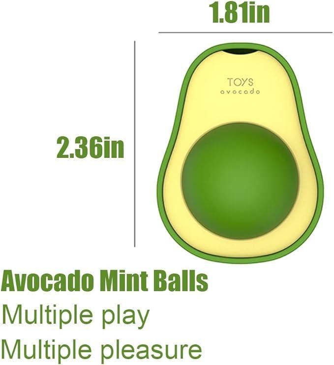 Catnip Filled Mint Avocado Toy Ball for Cats