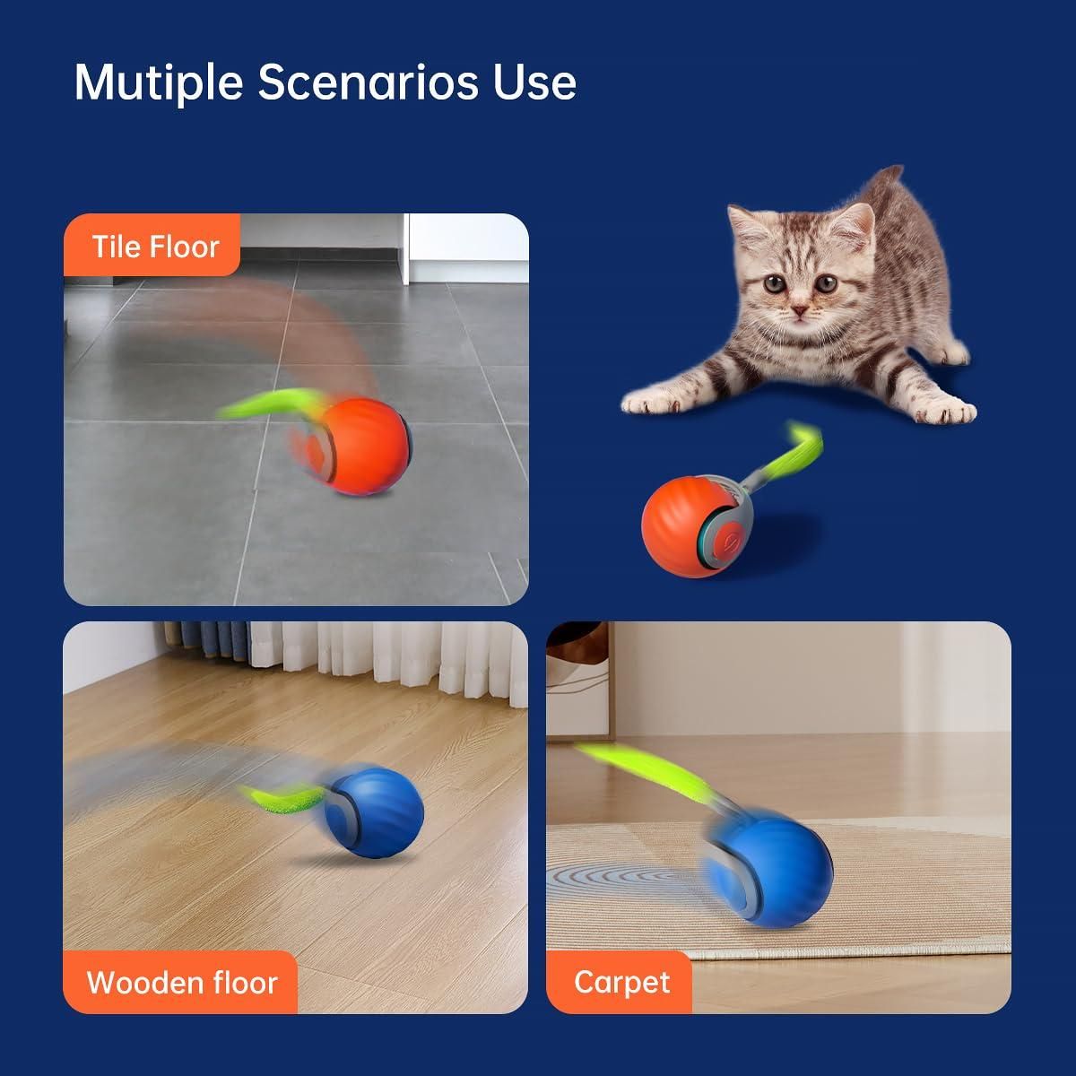 Smart Rolling Ball Cat Toy – Smart, Rechargeable & Super Fun!