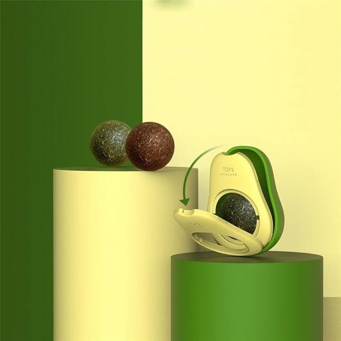 Catnip Filled Mint Avocado Toy Ball for Cats