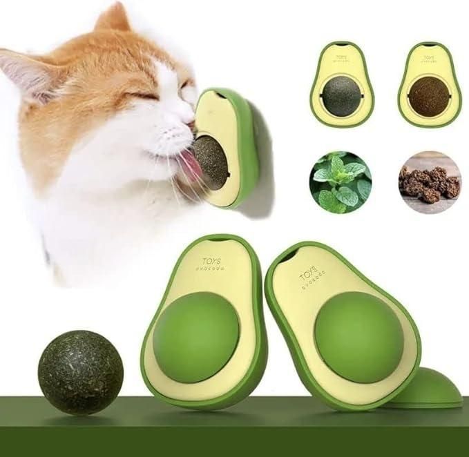 Catnip Filled Mint Avocado Toy Ball for Cats
