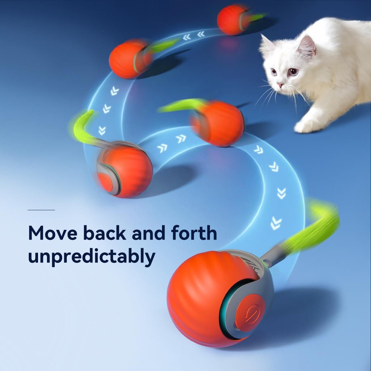 Smart Rolling Ball Cat Toy – Smart, Rechargeable & Super Fun!